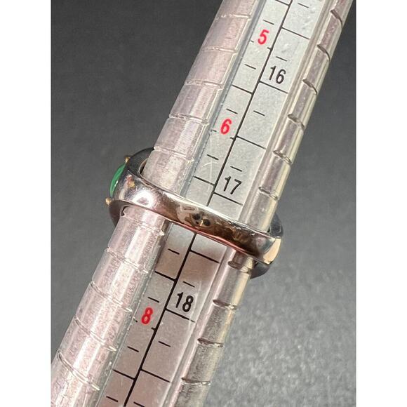 NEW Malachite two toned ring in sterling silver size 7 - Picture 15 of 16